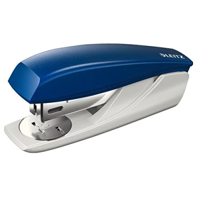 Obrázek Leitz Malá kancelářská sešívačka, na 25 listů, ergonomický tvar, vč. sešívaček, modrá, série NeXXt, 55016035