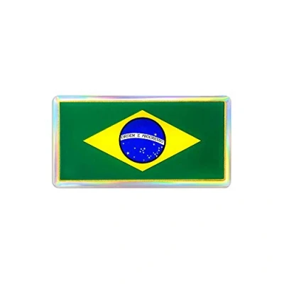 Obrázek Quattroerre 464 Sticker Flagge Brasilien mm 80 x 40 3d