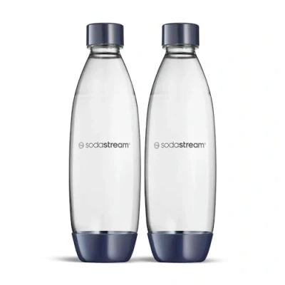 Obrázek Sodastream, 2 jednotlivé lahve vhodné do myčky pro výrobníky sody Duo, Terra, E Art, Gaia, tmavě modrá