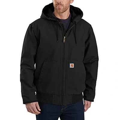 Obrázek Carhartt Pánská šířka, izolovaná bunda pro volný čas z vyprané plachtoviny, černá