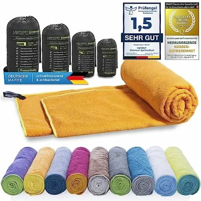 Obrázek LightDRY ručník z mikrovlákna, cestovní ruční vhodný na sport a trekking, extra savý antibakteriální.
