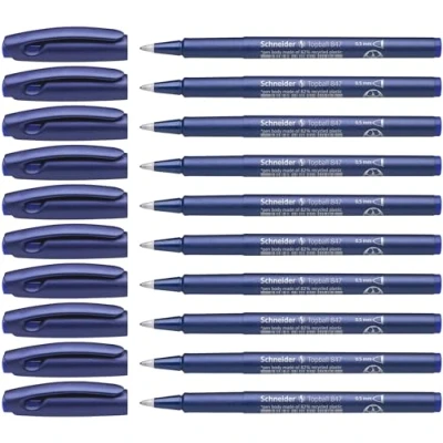 Obrázek Schneider Topball 847 kuličkové pero (plastová špička, 0,5 mm) balení po 10 kusech modré