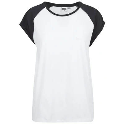 Obrázek Urban Classics Contrast Raglan Triko s potiskem, Ženy, Velikost: XL, White/black
