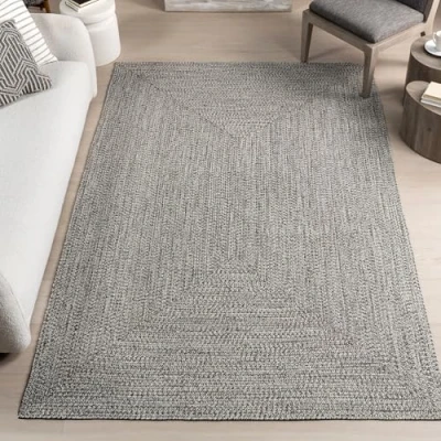 Obrázek nuLOOM Teppich für drinnen und draußen, geflochten Modern 2&#039; 6&quot; x 10&#039; hellgrau