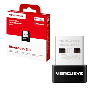 Obrázek Mercusys Adaptér MA530 Nano USB Bluetooth 5.3 Dongle (pro PC a notebook, podporuje Windows 11/10 / 8.1 7, Plug &amp; Play pro 11 10 8.1)