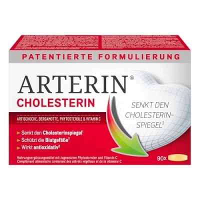 Obrázek Arterin Cholesterol doplněk stravy s fytosteroly a vitaminem C snižuje hladinu cholesterolu(1) má antioxidační účinek(2) 1 x 90 tablet