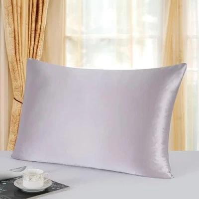 Obrázek townssilk Oboustranný povlak na polštář ze 100% 19 mm čisté morušové hedvábí pro vlasy a pokožku zdraví, 1 kus 50 x 60 cm velikost se skrytým zipem 600 počet vláken fialově fialová