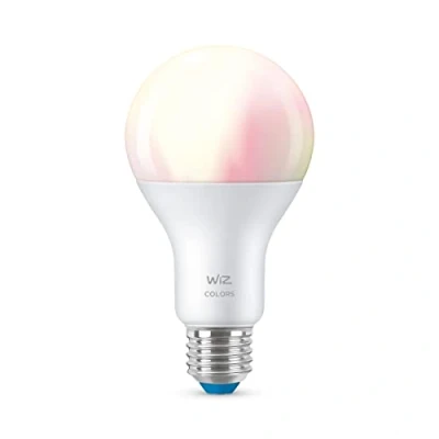 Obrázek WiZ Tunable White and Color LED Lampe E27 (1.521 lm), 100 W mit 16 Mio. Farben oder warm bis kaltweißem dimmbarem Licht, smarte Lichtsteuerung über WLAN per Stimme/App