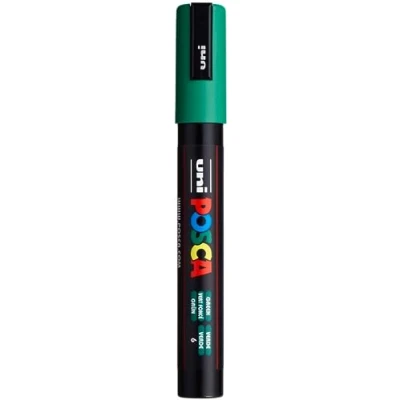Obrázek uni ball 182563 zvýrazňovač POSCA se středně jemnou kulatou špičkou tmavě zelený, 1 kus