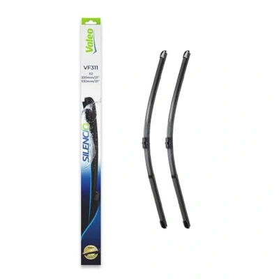 Obrázek VALEO Silencio stěrače VF311 výkonný, vynikající výhled na silnici, jednoduchá montáž originální ploché listy 530 mm/530 mm přední sada se 2 574347
