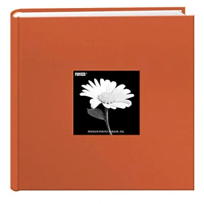 Obrázek Fotoalbum Pioneer s přihrádkami na fotky a vazba fotorámeček z látky oranžové oranžová