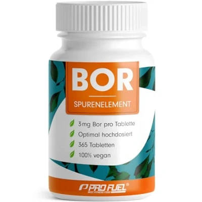 Obrázek Bór tablety 365 x s 3 mg borem z kvalitního boraxu (borátu sodného) optimálně vysoké dávky bez nežádoucích přísad laboratorně testováno certifikátem roční zásoba 100% veganské