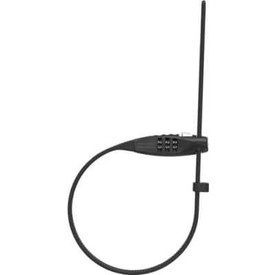 Obrázek ABUS Kabelový zámek Combiflex TravelGuard pro zajištění helmy, kočárku, lyží a zavazadel délka kabelu 45 cm s číselným kódem černý