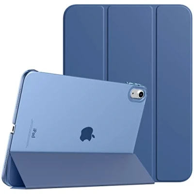 Obrázek TiMOVO Pouzdro pro iPad (A16) 11 generace palců 2025/iPad 10 10,9 2022, podporuje auto spánek/probuzení ochranné pouzdro, průsvitné tvrdé PC zadní šedo modré
