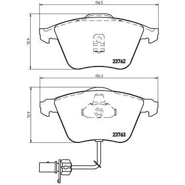 Obrázek Brembo P 85 056 sada brzdových destiček, kotoučová brzda (4dílná)