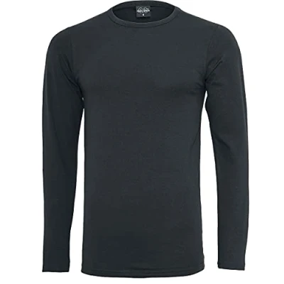 Obrázek Urban Classics Fitted Stretch L/S Top s dlouhým rukávem, Muži, Velikost: Large, Black