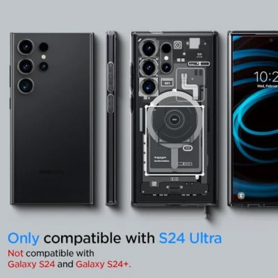 Obrázek Spigen Ultra Hybrid kovový kroužek MagFit pouzdro kompatibilní se Samsung Galaxy S24 Zero One