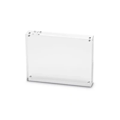 Obrázek Maul Rámeček MAULstyle z akrylu 15 x 11,5 2,4 cm Oboustranný fotorámeček na výšku nebo šířku pro fotografie, koláž a obrázky široký rám pevné stání průhledný