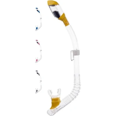 Obrázek Cressi Unisex dětský šnorchl Minidry, čirý/žlutý, jedna velikost, ES258810