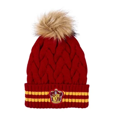 Obrázek Harry Potter Čepice pro dívky a chlapce, čepice Bradavice děti, mládež dospělé, Nebelvír, Zmijozela, Ravenclaw Hufflepuff, zimní doplňky, červená