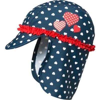 Obrázek Playshoes Unisex dětská čepice UV ochrana pokrývka hlavy, Srdce