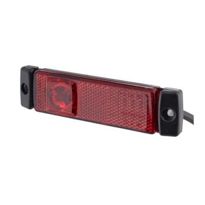 Obrázek HELLA Omezovací světlo LED 24 V nástavba/šroubové připojení SAE/ADR/GGVS Barva světelných oken: červená kabel: 500 mm zadní 2TM 008 645 951