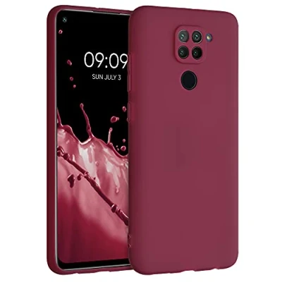 Obrázek kwmobile pouzdro na mobil kompatibilní s Xiaomi Redmi Note 9 z měkkého silikonu v barvě bordó fialové