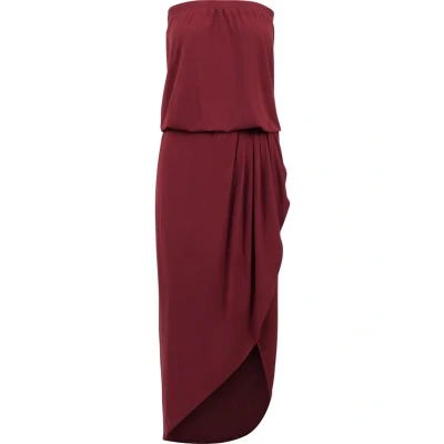 Obrázek Urban Classics Bandeau Maxi šaty, Ženy, Velikost: Medium, Burgundy