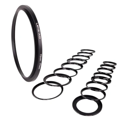 Obrázek Lens Aid Step Up Ring 72 77mm pro fotoaparát objektiv: Filtrační adaptér z kovu ND, UV, polarizační filtr atd. Redukční kroužek kompatibilní s Sony Canon Nikon Fujifilm Olympus Pentax Leica