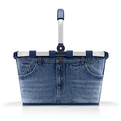 Obrázek reisenthel Carrybag Jeans 2 stabilní nákupní košík se spoustou úložného prostoru a praktickou vnitřní kapsou elegantní vodu odpuzující design