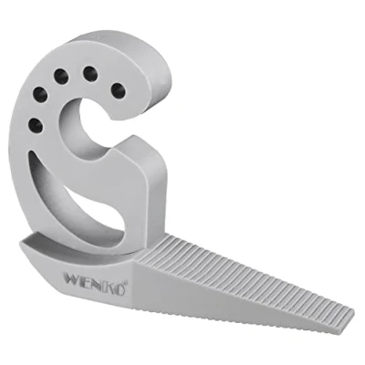 Obrázek WENKO Multi STOP®, flexibilní dveřní zarážka a okenní s mnoha funkcemi z vysoce kvalitního plastu, pro dveře, okna zásuvky jako nárazník ochrana před svorkami, 11,8 x 7,7 2,5 cm, šedá