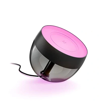Obrázek Philips Hue Stolní lampa White &amp; Color Ambiance Iris černá 520 lm, stmívatelná, 16 milionů barev, funkce hlubokého stmívání, ovládání přes aplikaci, kompatibilní s Amazon Alexa (Echo, Echo Dot)