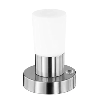 Obrázek Trio Leuchten LED Touch Me stolní lampa matný nikl, sklo bílé matné 529690107