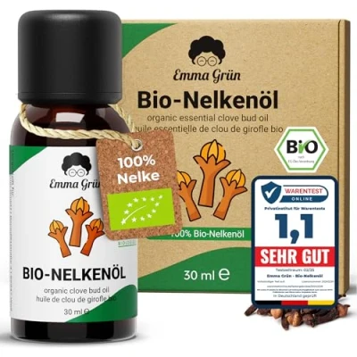 Obrázek Emma Grün® bio hřebíčkový olej [100% čistě přírodní] pravý 30 ml Éterické oleje přírodní aromatický v potravinářské kvalitě Clove Oil Essential