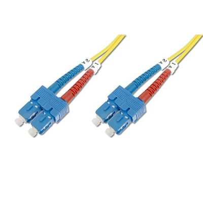 Obrázek DIGITUS DK 2922 10 optický kabel OS2 m SC na Duplex LWL 1/10 Gbit/s SM Singlemode LAN typ vlákna: 9/125 µ žlutý (žlutý)