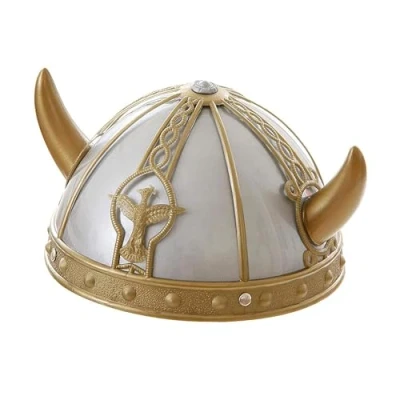 Obrázek W WIDMANN MILANO Party Fashion Vikingská helma pro děti, z tvrdého plastu, pokrývka hlavy, doplňky, karneval, stříbrná