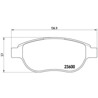 Obrázek Brembo P 61 068 sada brzdových destiček, kotoučová brzda (4dílná)