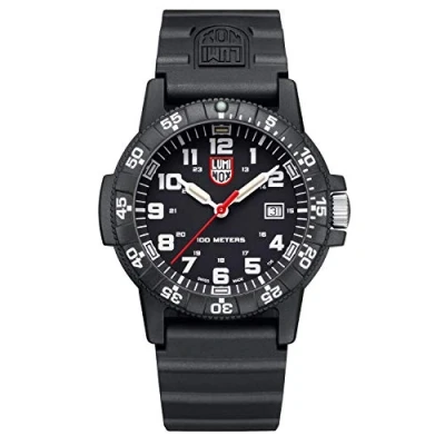 Obrázek Luminox Leatherback SEA Želvy Giant XS.0321.L Pánské hodinky 44 mm vojenské v černé Date Function 100 m Water Resistant, černá, Pásek