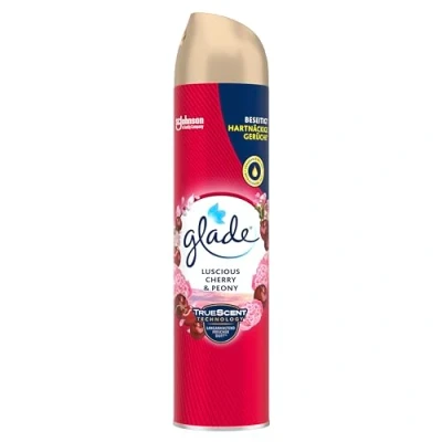 Obrázek Glade by Brise vonný sprej, pro dlouhotrvající svěžest ve všech místnostech, ovocná třešeň a vůně pivoňky, 300 ml