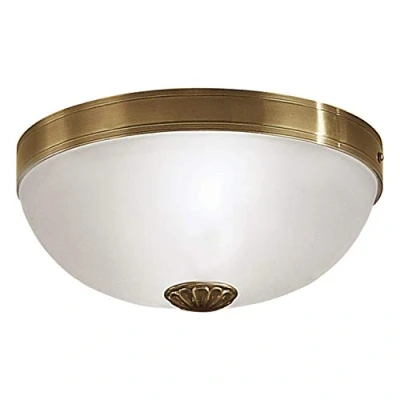 Obrázek EGLO stropní svítidlo Imperial, 2 žárovky vintage, rustikální, lampa do obývacího pokoje z mořeného kovového odlitku a satinovaného skla v bílé, kuchyňská lampa, chodby strop
