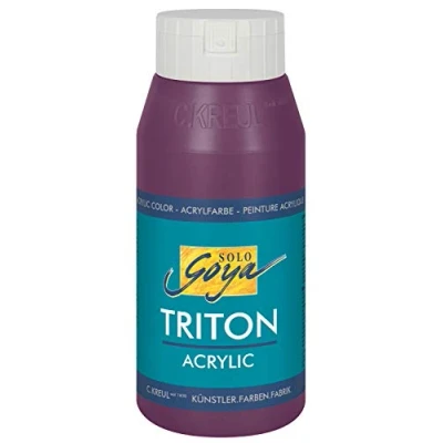 Obrázek KREUL 17020 Solo Goya Triton akrylová barva lilek 750 ml, rychle a matně schnoucí, na vodní bázi, ve studiové kvalitě, mnohostranně použitelná, dobře krycí vydatná