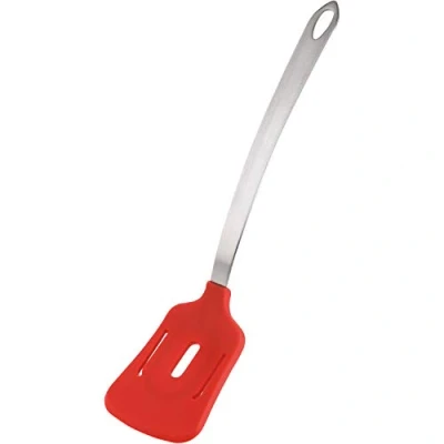 Obrázek Westmark Obracečka se silikonovým lafem, délka: 35,2 cm, nerezová ocel/silikon, silikon, stříbrná/červená, 15402270