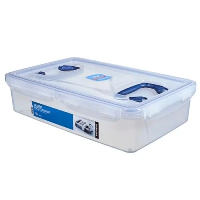 Obrázek Univerzální box od Lock &amp; Lock, úložný box, pravoúhlý, s rukojeťmi, průhledný plast, k dispozici v různých velikostech, Počet: 1 kus, 10l