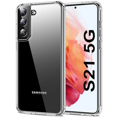 Obrázek HOOMIL Crystal Clear pouzdro pro Samsung Galaxy S21 5G 6,2 palce, bez žloutnutí transparentní průhledné