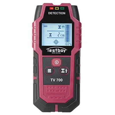 Obrázek Testboy TV 700 digitální nástěnný skener (praktický semafor, kontrastní LCD s podsvícením, automatická kalibrace), červená/černá