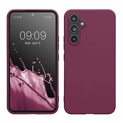 Obrázek kwmobile pouzdro kompatibilní se Samsung Galaxy A54 5G TPU silikonové na mobil ochranné absorbuje nárazy v barvě bordó fialové