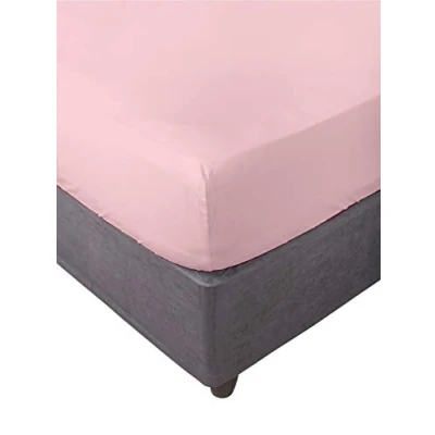 Obrázek Miracle Home, bequem, Anti Pilling Weiches und bequemes elastisches Spannbetttuch, 50% Baumwolle Polyester, Rosa. 180 x 200