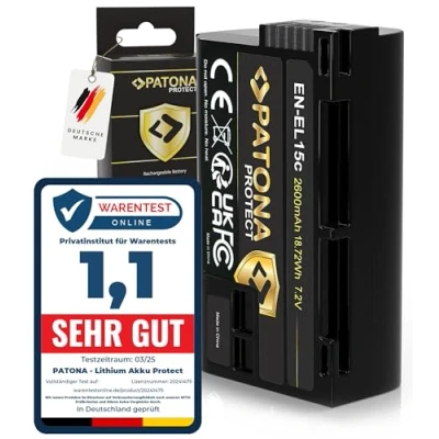 Obrázek PATONA Protect EN EL15c akumulátor (2600 mAh) s NTC senzorem a ochranným pouzdrem V1 kompatibilní Zf Z6III atd.