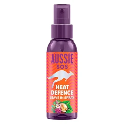 Obrázek Aussie SOS Heat Defence Leave In Spray, 100 ml, zum Entwirren und Schutz vor Hitze, während das Haar Stunden lang hydratisiert bleibt. Angereichert mit australischen Superfoods. Vegane Formel
