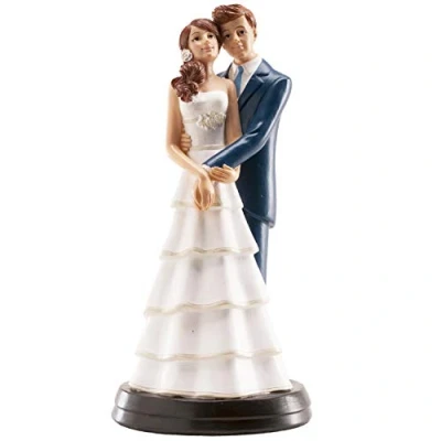 Obrázek dekora 305060 Umgreifendes Brautpaar Figur für Hochzeitstorte 18 cm, Schwarz/Weiß